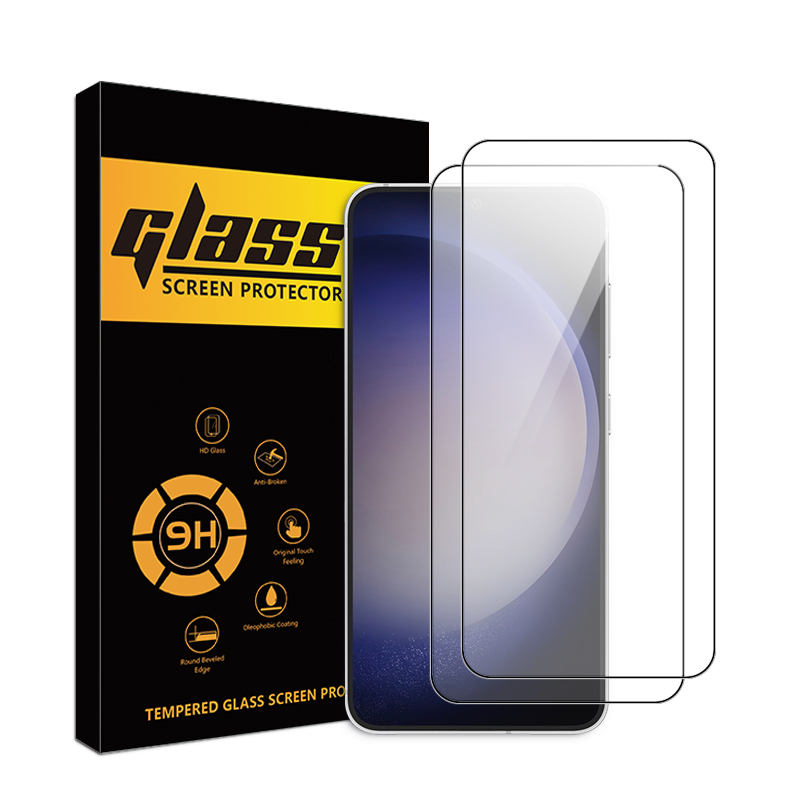 Full Glue High Quality Silk Print Support Fingerprint Unlock 0.18Mm 3D Mobile Phone 9H Tempered Glass For Samsung S24 S24+ S24 Ultra