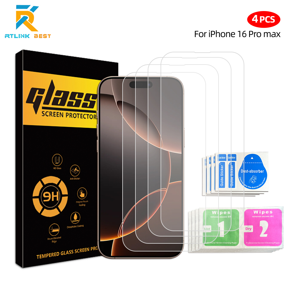 Tempered Screen Protector For Iphone 16 Pro Max Tempered Glass Screen Protector For iPhone 16 plus