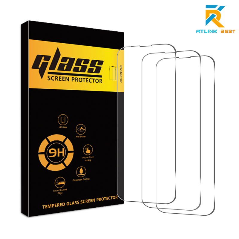 Anti-shock clear tempered glass screen protector for iPhone 15 pro max 15 plus